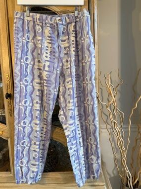 Banks Journal Vintage Lavender & Cream Abstract Print Jogger Pants